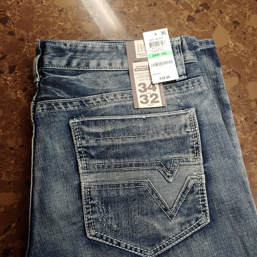 INC COPENHAGEN MODERN BOOT CUT JEANS 34X32